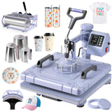 Slendor 8 in 1 Heat Press Machine 15x15 inch 360-Degree Swing Away Digital T Shirt Pressing Machine