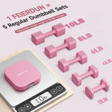 FEIERDUN Adjustable Dumbbell Set of 2, Each 2/4/6/8/10 lbs Weight for Women, Quick Adjust Weight, Double Locking Protection, Versatile Hand Weights for Home Gym & Outdoor Exercise FEIERDUN