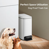 Step Pedal, 6 Liter / 1.6 Gallon Stainless Steel Trash Bin, Small Garbage Cans for Bedroom