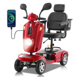 MobiCyc Heavy Duty Mobility Scooter for Adults & Seniors, 500W Motor, 20/30 Miles Long Range, 450 LBS Capacity, Removable Lithium Battery, 10" All-Terrain Tires, with Windshield & Suspension