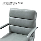 HOME Modern Faux Leather Home Office Chair with Tilt Lock & Metal Base