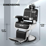 Artist hand Barber Chair Reclining Hydraulic Barber Chairs Heavy Duty Styling Chairs for Salon Chair Tattoo Chair Beauty Equipment (Black)