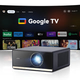 Wanbo X5 Pro Google TV Smart Projector with Wi-Fi & Bluetooth, 4K Supported, 1100 ANSI Outdoor & Home Movie Projector, Auto Focus & Keystone, HDMI 2.0, Voice Control, HDR10 (2025 Upgrade)