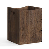 Large Wood Trash Can 9.5 Gallon Waste Basket Bin with Handles for Office