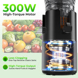 Godspeeds Juicer Machines with 5.8" Large Feed Chute, Slow Masticating Cold Press Juicer for Whole Fruits & Vegetables, Easy to Clean Design, High Juice Yield Home Juicer for Daily Wellness