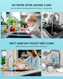 AJO BEND Touchless Kitchen Sink Faucet with Pull Down Sprayer, Motion Sensor Touch on Faucets for Kitchen Sink, 360° Swivel Spout, Brushed Nickel