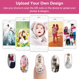 Eastnmythet Touch Screen Nail Printer, Phone Control Digital Nail Art Printer, Automatic DIY Mobile 3D Nail Printer for Home, Shopping Malls,Purple