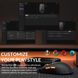 Keychron G3 8K Carbon Fiber Wireless Gaming Mouse, 30000 DPI - PAW 3950 Sensor, 47±3g Ultra-Lightweight, Wired/BT/2.4GHz, 160Hr Battery Life, 5 Programmable Buttons, Windows/Mac/Linux - Black
