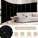 Room Divider 8 Panel Room Dividers/Wheels, Room Divider Panel for Office Room Partitions and Dividers, Portable Partition Wall Divider for Room Separation, Fabric Folding Room Dividers and Screens HOMSCREENER