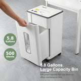 Wingwise Paper Shredder for Home Office, 60 Sheets Auto Feed, P-4 Cross Cut, 40 Mins Runtime, 52dB Quiet, 2.5m/min Shredding, 5.8 Gallon Bin, CD/Credit Card Shredder with Anti-Jam & Dual Modes