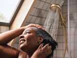 Moen Beric Bronzed Gold Single Handle Modern Tub and Shower Faucet with Handshower, Valve Included, 82775BZG