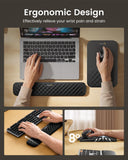 ProtoArc KMP50 Ergonomic Mouse Pad with Wrist Rest, Lycra Surface, Black