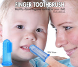 Brilliant Baby Finger Toothbrush - Silicone Gum Massager and Teether Brush for Babies and Toddlers - 3 Months Old and Up, Newborn Essentials for Cleaning Infant Gums, Clear, 1 Count (00551C)