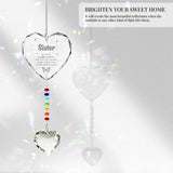 Memorial Gifts for Loss of Mom Dad Sister Husband Brother - Crystal Suncatcher Sympathy Gifts for Loss of Mother Father, Bereavement Funeral Condolence Gifts for Grieving Friend (Sister)