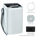 Giantex Full Automatic Washing Machine, 2 in 1 Portable Laundry Washer, 8.8lbs Washer and Spinner Combo, 1.04 cu.ft 10 Programs Built-in Drain Pump, Energy Saving Top Load for Apartment Dorm