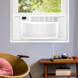 Amana 18,000 BTU Window Air Conditioner, 230V, Window AC for Rooms up to 1,000 Sq.Ft with Remote Control, 24H Timer, 3-Speeds, Auto-Restart, and Digital Display, White