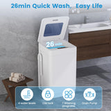 VCJ Portable Washing Machine and Dryer Set, 20lbs Fully Automatic Washer and 10lbs Portable Dryer with Stainless Steel Tub, Compact Washer and Dryer Combo for Apartment, RV, Dorm