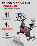 HARISON Exercise Bike - Magnetic Stationary Bike for Home Gym - Silent Pad Indoor Cycling Bike with Tablet Mount & Comfortable Seat Cushion, 350LBS Weight Capacity, Workout Bike (HR-X15 Magnetic exercise bike) HARISON