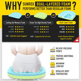 SUNROX Gel Memory Foam Chair Cushions,