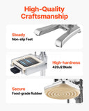VEVOR French Fry Cutter, Ergonomic Potato Slicer with 3 Blades (1/2", 3/8", 1/4") & Juicer Plate, Easy-Replace Vegetable Chopper Dicer for Carrot, Onion, Lemon, Ideal for Home & Commercial Kitchens
