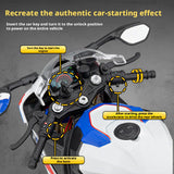 Zerbrikdxy RC Motorcycle Model for Adult, 1/6 Scale S1000RR Dynamic Motorbike Display with Ignition Sound, LED Lights & Spray Effect, Mechanical Model for Collectors Enthusiasts