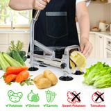 Anatole Professional French Fry Cutter Stainless Steel with 1/2'' Blade Manual Potato Slicer Veggie Chopper Homestyle Dicer for Onions Carrots Cucumbers
