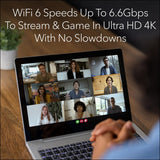 8-Stream WiFi 6 Router (RAX70) - Security Features, AX6600 Tri-Band Wireless Speed (up to 6.6 Gbps