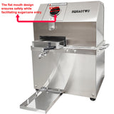 HQHAOTWU Sugarcane Juicer Electric Sugarcane Press Desktop Sugarcane Ginger Sorghum Stalk Press Sugarcane Juice Extractor 3 Stainless Steel Rollers Juice Press Machine 300Kg/H with 2 Knives 110V