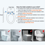 imio BD186 Bidet Attachment, Hot and Cold Water Bidet, Dual Nozzle, Self-Cleaning, Adjustable Water Pressure