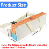 mouhike 17-inch Fishing Tackle Carrier Bag for Telescopic Rods Fishing Tools, Thick Large Capacity Travel Shoulder Storage Case for Fishing Gear, Adjustable Strap Buckle