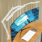 EPABINA LED Desk Lamp for Home Office, 41.5" White Clip on Architect Desk Lamp with Clamp, 24W Adjustable Dimmable Bright Swing Arm Eye Care LED Table Light Clamp on Office Lighting