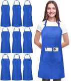 Utopia Kitchen 10 Pack Bib Apron, Unisex Adjustable Aprons with 2 Pockets, Waterdrop Resistant Cooking Kitchen Chef Apron for Men Women