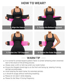SHAPELLX Waist Trainer for Women Tummy Control Body Shaper Triple Wrap Waist Cincher Trimmer Corset Shapewear Rose Red