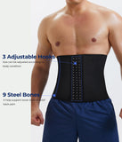 TAILONG Weight Loss Body Shaper For Men Workout Exercise compression Waist Trainer Band Lumber Support Corset (Black, 3XL)