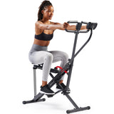 Sunny Health & Fitness Smart Upright Row-N-Ride Exerciser, Squat Assist Trainer for Glutes Workout with Adjustable Resistance, Easy Setup & Foldable, Glute & Leg Exercise Machine- NO. 077SMART Sunny Health & Fitness