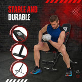 Adjustable Weight Bench - Professional Grade Fitness Equipment for Full Body Workout. Larger Size, Heavy-Duty Steel Construction, 8-Position Backrest, Foldable Design, Ready to Use Maple99