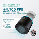 PIURIFY Hydrogen Water Bottle Generator - Up to 4100+ PPB Molecular Hydrogen Infusion - SPE/PEM Technology - Certified H2 Generator - Rechargeable - Extended Warranty - 10 oz (Black)
