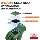Winter Gardening Gloves Women, Safety Work Gloves, Puncture-proof, Thornproof, Touchscreen(1 Pair,M,Green,SL7471FLWP)
