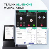 4" Screen, DECT Headset for Teams, Zoom Skype Certified, Bluetooth Headset with 525ft Range, Speaker, 13h Call Time Yealink