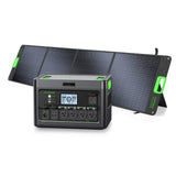 2400W Portable Power Station with 200W Solar Panel 1843.2Wh Solar Generator