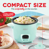 Mini Rice Cooker Steamer with Removable Nonstick Pot, Keep Warm Function & Recipe Guide, .5 Quart DASH