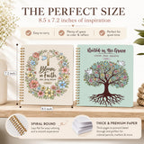 2PCS Christian Coloring Books by Puraesla - Bible Verse Scripture Inspirational Spiral Bound Coloring Pages for Women, Adults, Kids & Teens | Faith-Based Relaxation & Devotional Art Gift
