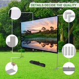 Outdoor Projector Screen with Stand 100 Inch: Portable Projection Screen for Outside Theater Home Backyard Movies SKERELL