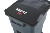 Rubbermaid Commercial Products Brute Rollout Trash/Garbage Can/Bin with Wheels, 32 GAL, Gray, for Restaurants/Hospitals/Offices/Back of House/Warehouses/Home Rubbermaid Commercial Products