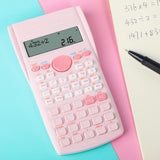 Scientific Calculator, 2 Line Cute Scientific Math Calculator Function Calculator for Students Algebra Geometry Basic Caculator for Middle and High School Students College School Supplies (Pink-6ps)