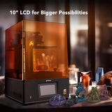 Tabletop 3D Resin Printer with 19*24µm XY Resolution, 8.6*4.8*9.3 Inch Printing Volume for Models