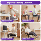Seat Cushions for Office Chairs - Patented Coccyx Cushion for Tailbone Pain
