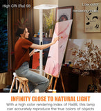 PalFish Pure Light Floor Lamp - Motion Sensor, 9500LM Full Spectrum 4000K Natural Daylight, 60,000+ Hour Lifespan, Dimmable 100W Eye-Care Standing Reading Lamp for Home Office