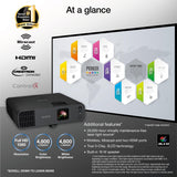 Epson Pro EX11000 3-Chip 3LCD Full HD 1080p Wireless Laser Projector, 4,600 Lumens Color/White Brightness