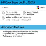 HP Color LaserJet Pro 4201dn Printer, Print, Fast speeds HP